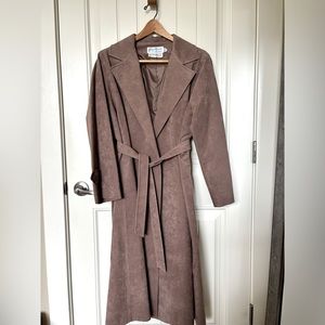 Vintage Gino Rossi Ultrasuede Belted Coat